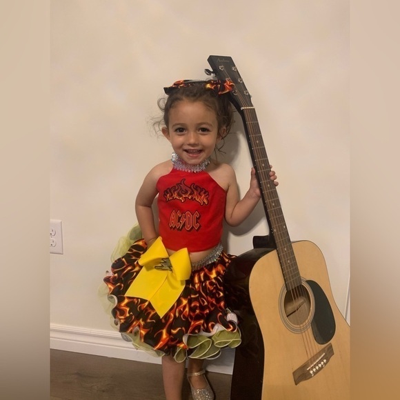 AC/DC outfit of choose pageant dress size 4-6 child - Picture 6 of 6